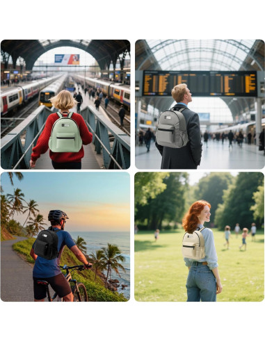 Mochila Plegable Ligera 15L Verde - Resistente al Agua