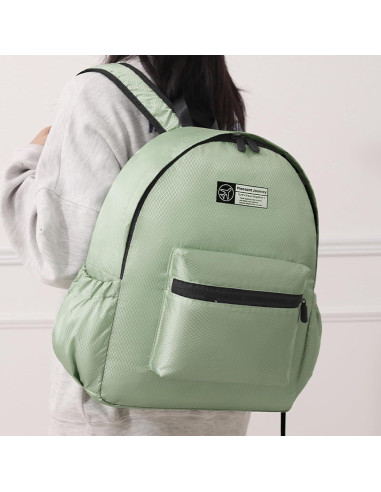 Mochila Plegable Ligera 15L Verde - Resistente al Agua