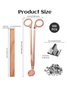 Kit de Fabricación de Velas GENZYRE - 100 Mechas de Madera y Cortador 2