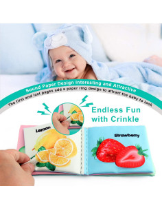 Libro Suave para Bebés Koo-dib 6 Páginas 10x10 cm 2