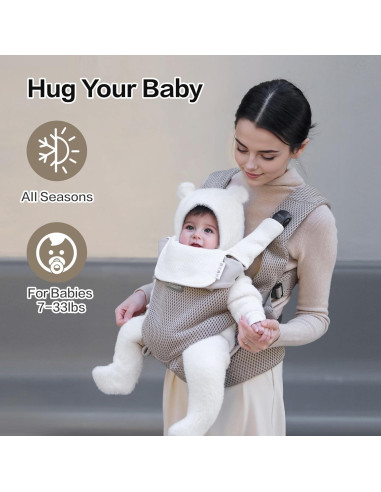 Portabebés Ligero BEIESTATE Negro Titanio hasta 15 kg