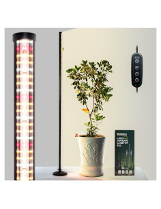 Luz de Crecimiento LED Oizuon 36W 164cm con Temporizador y Control Remoto