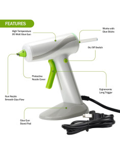 Pistola de Pegamento Caliente SUBCULTUREPICK 20W + 30 Barras 2