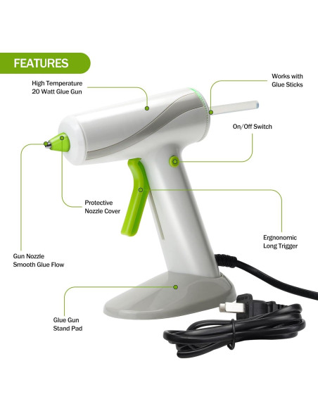 Pistola de Pegamento Caliente SUBCULTUREPICK 20W + 30 Barras