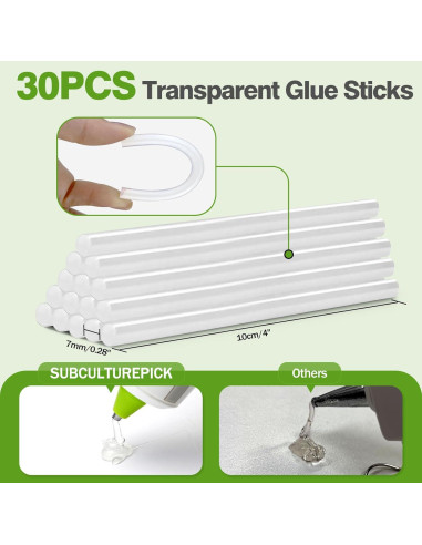 Pistola de Pegamento Caliente SUBCULTUREPICK 20W + 30 Barras