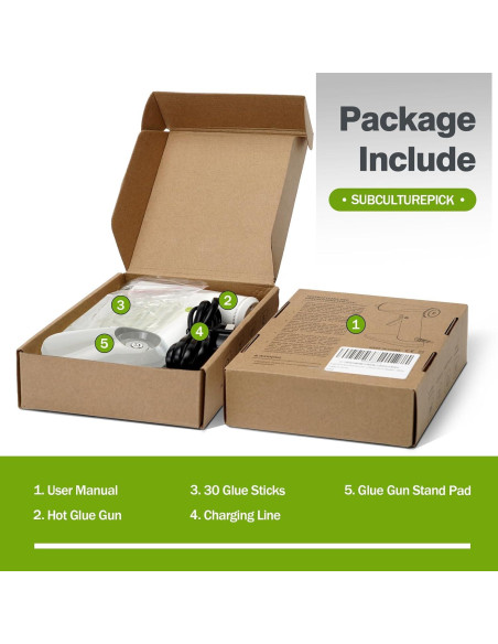 Pistola de Pegamento Caliente SUBCULTUREPICK 20W + 30 Barras