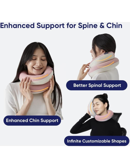 Almohada de Cuello Vesta P222 Espuma Memoria Rosa Celestial Almohada de Cuello Vesta P222 Espuma Memoria Rosa Celestial