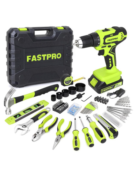 Juego de Herramientas 177 Piezas FASTPRO con Taladro 20V