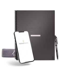 Planificador Académico Reutilizable Rocketbook Gris Carta 21.6x27.9cm