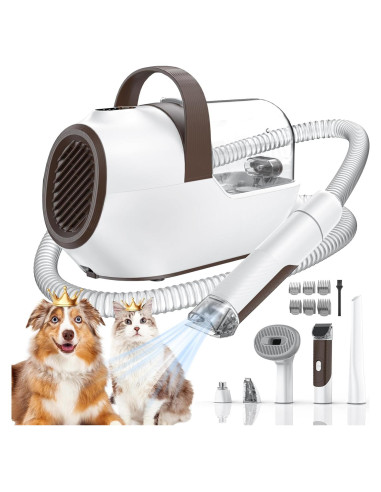 Aspiradora Acicaladora para Perros Ozumek 6 en 1 Marrón