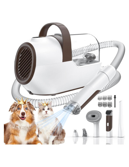 Aspiradora Acicaladora para Perros Ozumek 6 en 1 Marrón