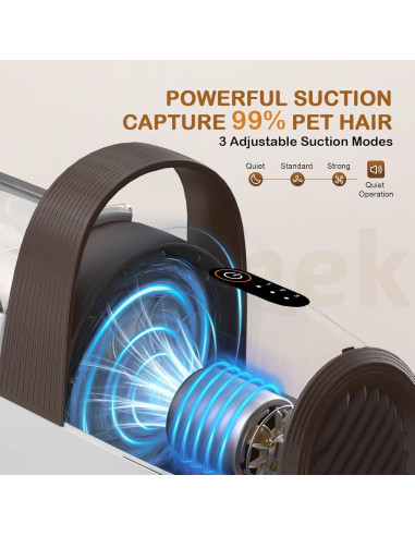 Aspiradora Acicaladora para Perros Ozumek 6 en 1 Marrón