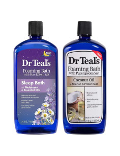 Juego de Baño Espumoso Dr Teal's 2016ml Melatonina y Coco