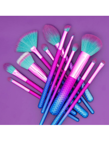 Conjunto de Brochas de Maquillaje MODA Prismatic 12 Piezas Veganas