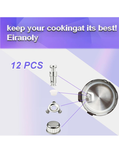 Set de 12 Piezas Sello de Válvula Flotante Eiranoly para Instant Pot