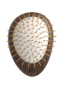 Uffy Acubrusher - Cepillo de cabello oro 24K y madera de nogal