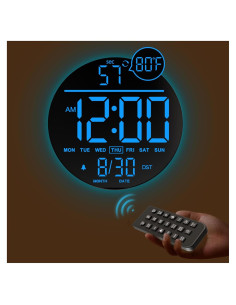 Reloj de Pared Digital JALL 10" LED RGB con Alarma