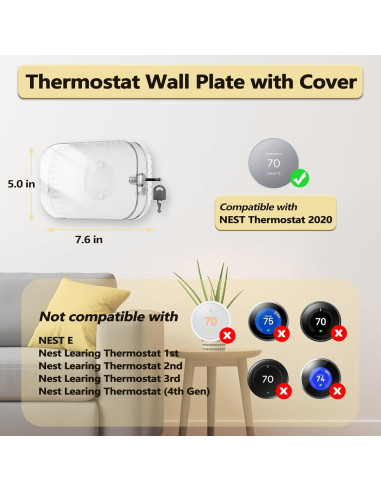 Caja de Bloqueo para Termostato Gedreew 21x13 cm con Llave