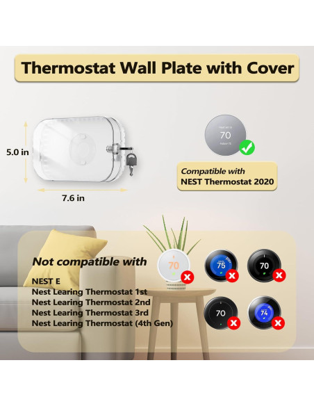 Caja de Bloqueo para Termostato Gedreew 21x13 cm con Llave