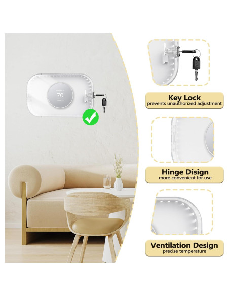 Caja de Bloqueo para Termostato Gedreew 21x13 cm con Llave