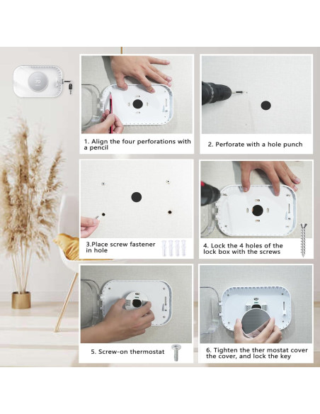 Caja de Bloqueo para Termostato Gedreew 21x13 cm con Llave