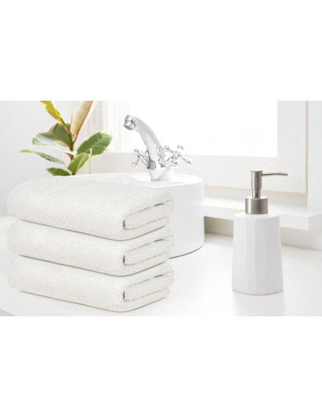 Toallas de Baño ZUPERIA 100% Algodón Paquete de 12 - 61x122 cm