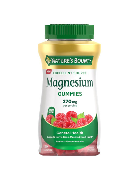 Gomitas de Magnesio Nature's Bounty 270mg 90 unidades Frambuesa