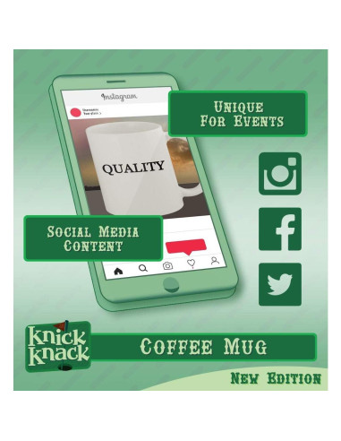 Taza de cerámica blanca 11oz Knick Knack Gifts - Duradera