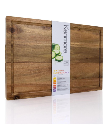 Tabla de cortar de madera Acacia Kenmore 45.72x30.48 cm