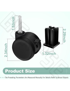 Ruedas de Caster BERPSE para Parrillas Weber 6414 (2 Unidades) 2