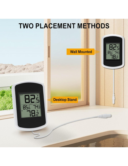 Termómetro Digital Interior Exterior AIRAIN WS0048 2m Sonda