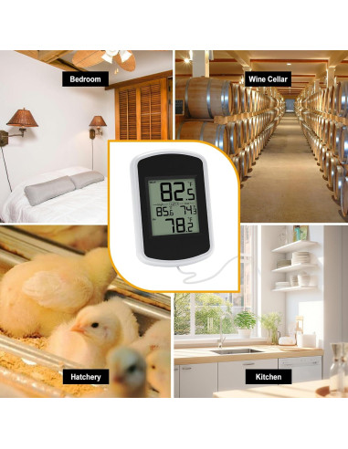 Termómetro Digital Interior Exterior AIRAIN WS0048 2m Sonda