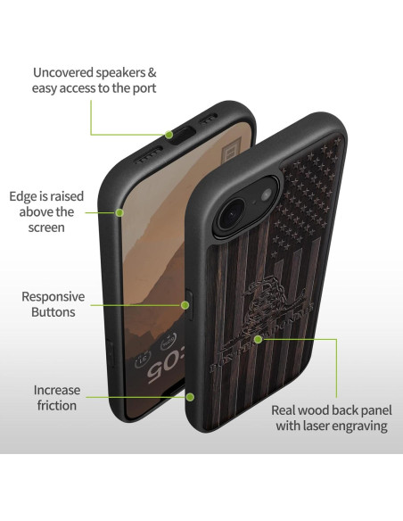 Funda de Madera Magnética Carveit para iPhone 16e 2025 Funda de Madera Magnética Carveit para iPhone 16e 2025