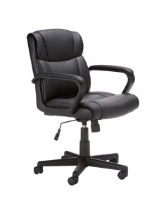 Silla de escritorio Amazon Basics negra, respaldo medio, ajustable