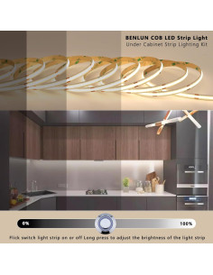 Kit de Iluminación LED COB 10m 12V ZHONG YI Luz Blanca 4000K 2