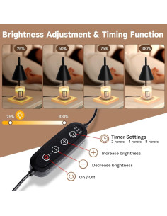 Lámpara Calentadora de Velas Erumpere con Temporizador 2H/4H/8H 2