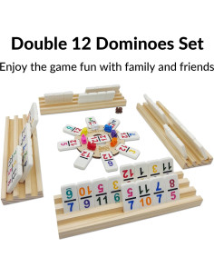 Juego de Dominó Mexicano Doble 12 MIDOLITE con 91 Fichas 2