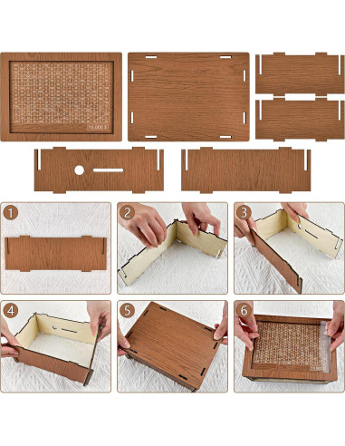 Caja Ahorra Efectivo de Madera Lukinuo con Contador 10,000 USD