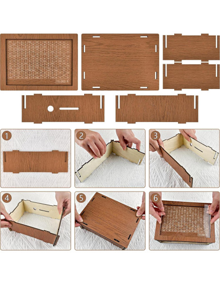 Caja Ahorra Efectivo de Madera Lukinuo con Contador 10,000 USD