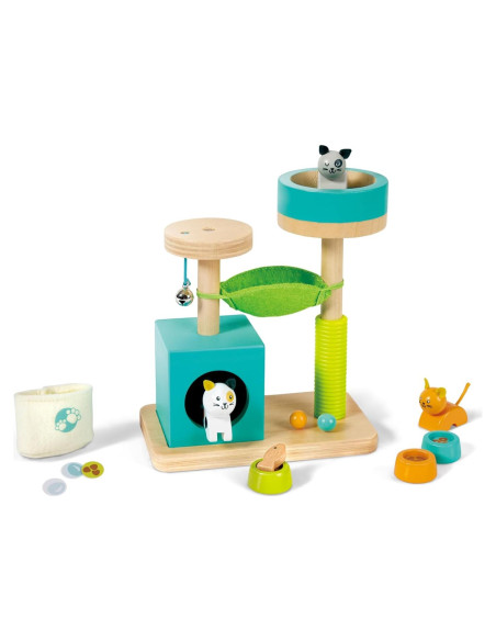 Juego de Juguetes de Madera Hape Casa de Gatito 34x18x36cm