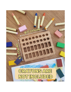 Soporte de Crayones Waldorf Stockmar - Organizador de Madera Montessori 17x13cm 2