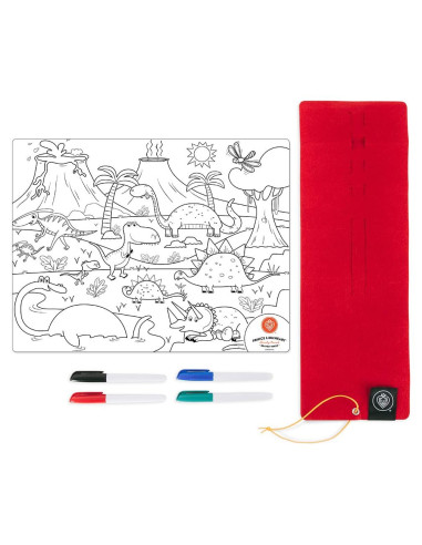 Mantel de Silicona Reutilizable Prince Lionheart Dino 22.6x16.8cm