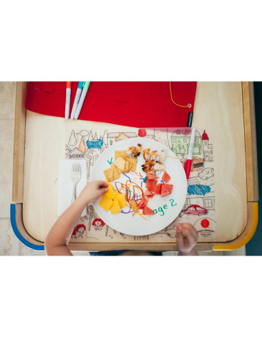 Mantel de Silicona Reutilizable Prince Lionheart Dino 22.6x16.8cm