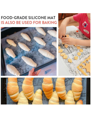 Mantel de Silicona Reutilizable Prince Lionheart Dino 22.6x16.8cm