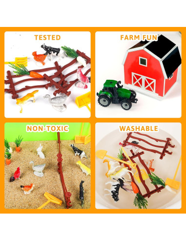 Caja Sensorial de Granja Carolart con Animales y Arena 1.21 kg