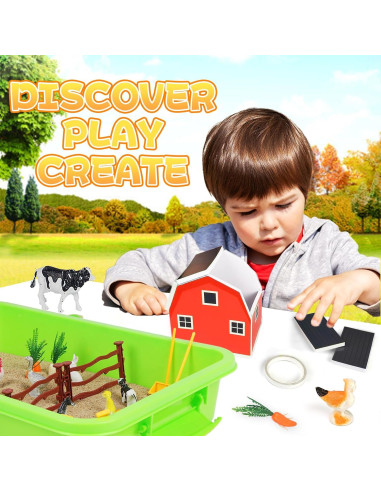 Caja Sensorial de Granja Carolart con Animales y Arena 1.21 kg