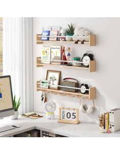 Estante Flotante de Madera Napeollor 34" para Guardería - Juego de 3 2