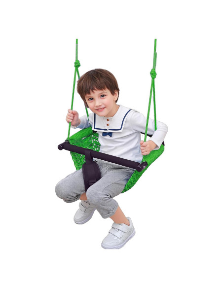 Asiento de columpio para niños Hi-Na verde ajustable 100-180cm
