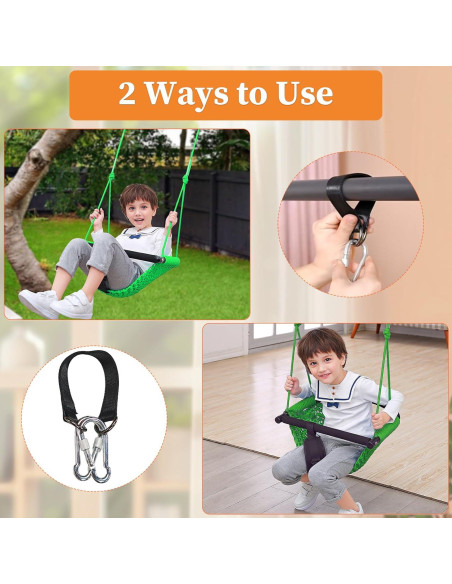 Asiento de columpio para niños Hi-Na verde ajustable 100-180cm