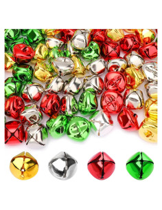 Campanas de Jingle Augshy 120 Pcs 25 mm para Manualidades